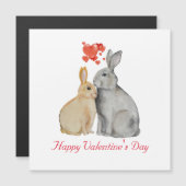 Carte postale de lapin mignon de la Saint-Valentin (Devant / Derrière)