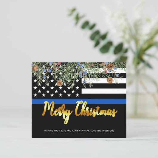 Carte postale de l'application de la loi de Noël d (Debout devant)