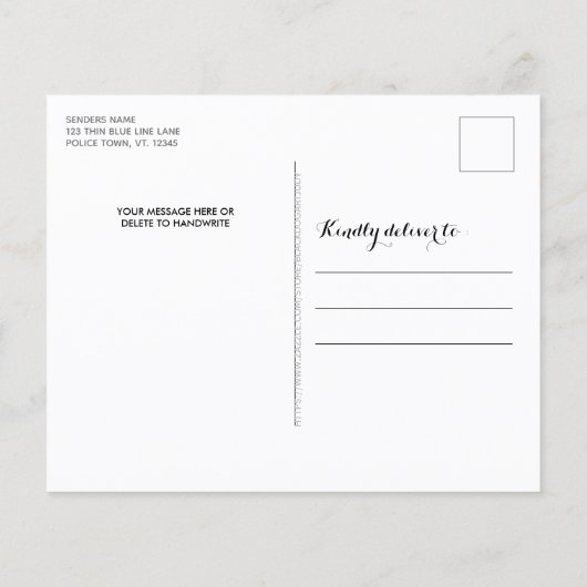 Carte postale de l'application de la loi de Noël d (Dos)