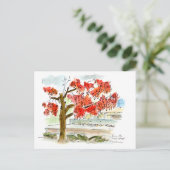 Carte Postale de l'aquarelle avant (Debout devant)