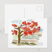 Carte Postale de l'aquarelle avant (Devant / Derrière)