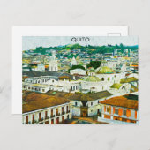 Carte postale de l'aquarelle Quito Ecuador (Devant / Derrière)