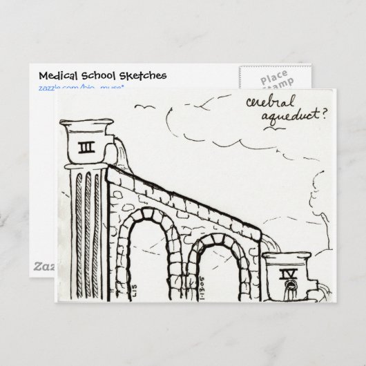 Carte postale de l'aqueduc céréalier (Devant / Derrière)