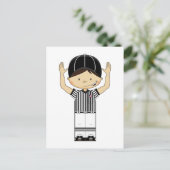 Carte postale de l'arbitre américain de football (Debout devant)