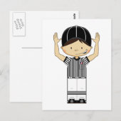 Carte postale de l'arbitre américain de football (Devant / Derrière)