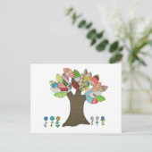 Carte postale de l'arbre à boutons (Debout devant)