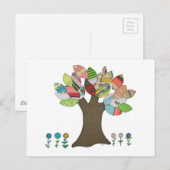 Carte postale de l'arbre à boutons (Devant / Derrière)