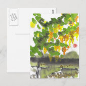 Carte postale de l'arbre d'automne (Devant / Derrière)