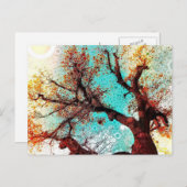 Carte postale de l'arbre d'automne (Devant / Derrière)