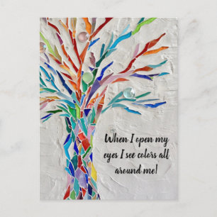 Carte postale de l'arbre de devis Inspiration
