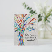 Carte postale de l'arbre de devis Inspiration (Debout devant)