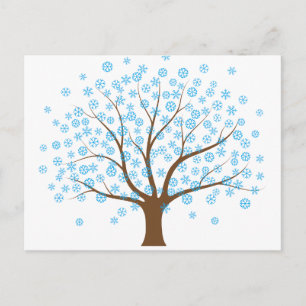 Carte postale de l'arbre de neige d'hiver