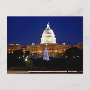 Carte postale de l'arbre de Noël de Washington, D.