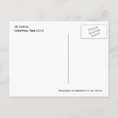 Carte postale de l'arbre de Noël du Capitole améri (Dos)