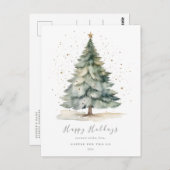 Carte postale de l'Arbre de Noël Gold Star (Devant / Derrière)