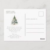 Carte postale de l'Arbre de Noël Gold Star (Dos)