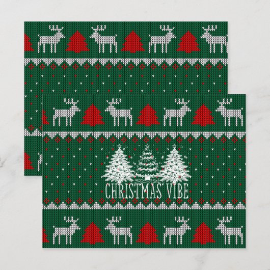 carte postale de l'arbre de Noël pour la joie de N (Devant / Derrière)