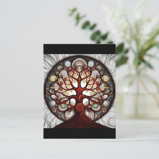 Carte postale de l'arbre de vie  (Debout devant)