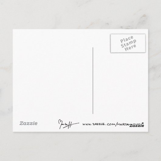 Carte postale de l'arbre d'hiver (Dos)