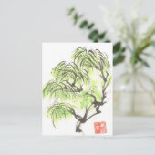 Carte postale de l'arbre saule pleureur (Debout devant)