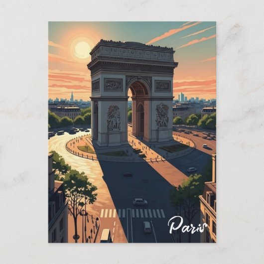 Carte postale de l'Arc de Triomphe de Paris (Devant)