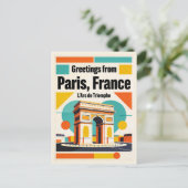 Carte postale de l'Arc de Triomphe de Paris, Rétro (Debout devant)