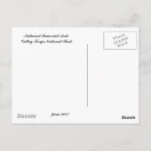 Carte postale de l'Arche commémorative nationale (Dos)