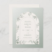 Carte postale de l'arche de feuille d'aquarelle de (Devant / Derrière)