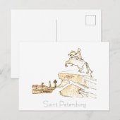 Carte postale de l'architecture de Saint-Pétersbou (Devant / Derrière)