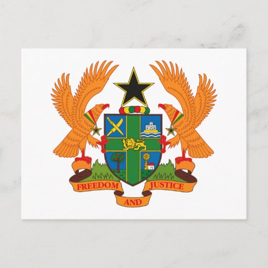 Carte postale de l'armoirie du Ghana (Devant)