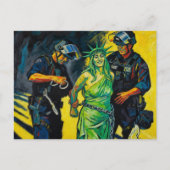 Carte postale de l'arrestation de la Statue de la (Devant)