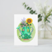 Carte postale de l'arrosage vert (Debout devant)