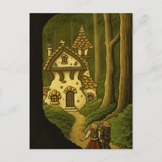 Carte postale de l'art féerique Hansel & Gretel (Devant)