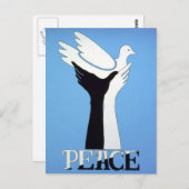 Carte postale de l'art vintage de Peace 1960 (Devant / Derrière)