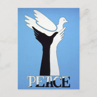Carte postale de l'art vintage de Peace 1960