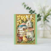 Carte postale de l'artiste de l'oeuf de lapin vint (Debout devant)