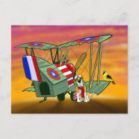 Carte postale de l'As Volant de la Première Guerre