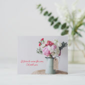Carte postale de l'assortiment Floral rose (Debout devant)