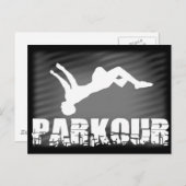 Carte postale de l'athlète parkour (Devant / Derrière)