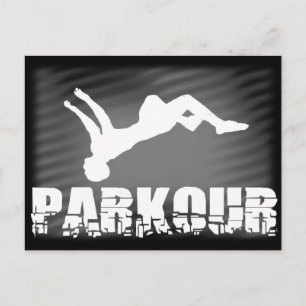 Carte postale de l'athlète parkour