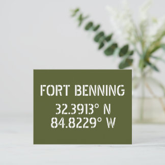 Carte postale de latitude et longitude de Fort Ben