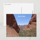 Carte postale de l'Australie centrale (Devant / Derrière)