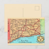 Carte postale de l'Auto Connecticut (Devant / Derrière)