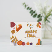 Carte postale de l'automne joyeux (Debout devant)