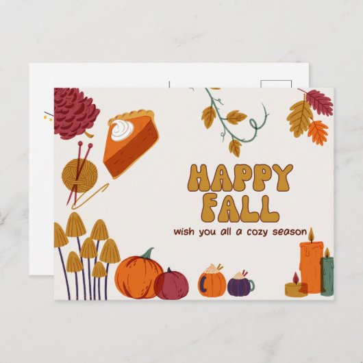 Carte postale de l'automne joyeux (Devant / Derrière)