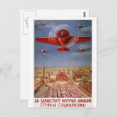carte postale de l'avion soviétique (Devant / Derrière)