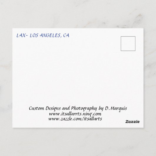 Carte postale de LAX (Dos)