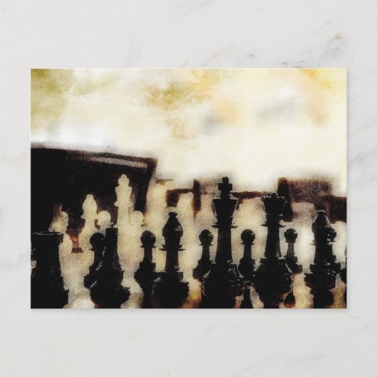Carte Postale de l'Échecs Grunge (Devant)