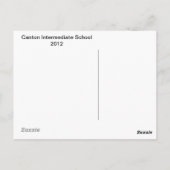 Carte postale de l'école intermédiaire de Canton (Dos)