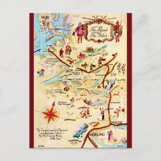 Carte postale de l'Écosse : la route des îles (Devant)